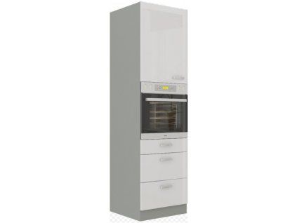 Kuchyňská skříňka Bianca - 60 DPS-210 3S 1F sloupek se zabudovanou troubou, šuplíkový PREMIUM BOX