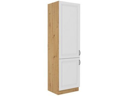 Kuchyňská skříňka Stilo WHAR - 60 DK-210 2F potravinová, bílá + Artisan