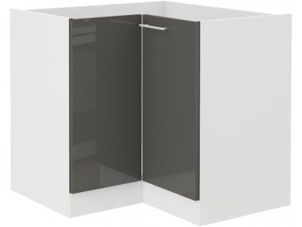 Kuchyňská skříňka Lara Grey - dolní rohová 90x90 DN 2F