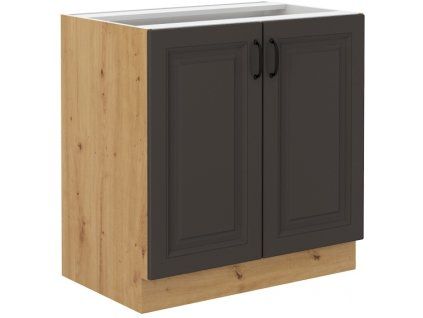 Kuchyňská skříňka Stilo GRAR - dolní 80 D 2F, grafit + Artisan