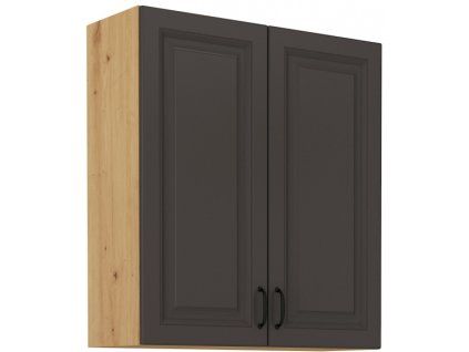 Kuchyňská skříňka Stilo GRAR - horní 80 G-90 2F, grafit + Artisan