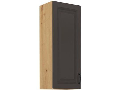 Kuchyňská skříňka Stilo GRAR - horní 30 G-90 1F, grafit + Artisan