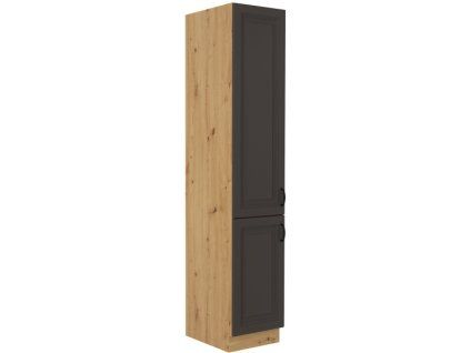 Kuchyňská skříňka Stilo GRAR - 40 DK-210 2F potravinová, grafit + Artisan