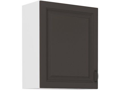 Kuchyňská skříňka Stilo GRWH - horní 60 G-72 1F, grafit + bílá