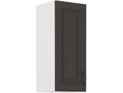 Kuchyňská skříňka Stilo GRWH - horní 30 G-72 1F, grafit + bílá