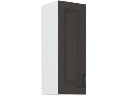 Kuchyňská skříňka Stilo GRWH - horní 30 G-90 1F, grafit + bílá