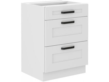 Kuchyňská skříňka Luna WHWH - dolní 60 D 3S šuplíková PREMIUM BOX