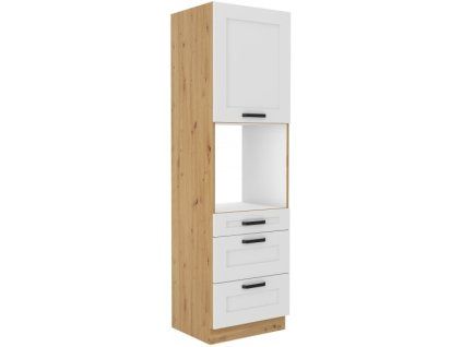 Kuchyňská skříňka Luna WHAR - 60 DPS-210 3S 1F sloupek se zabudovanou troubou, šuplíky PREMIUM BOX