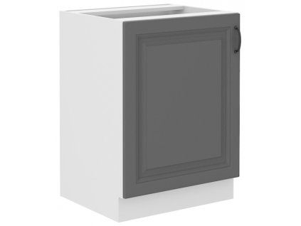 Kuchyňská skříňka Stilo DustGRWH - dolní 60 D 1F, Dust Grey + bílá