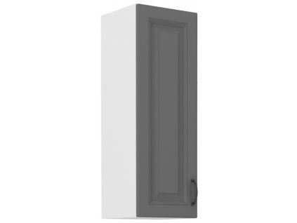 Kuchyňská skříňka Stilo DustGRWH - horní 30 G-90 1F, Dust Grey + bílá