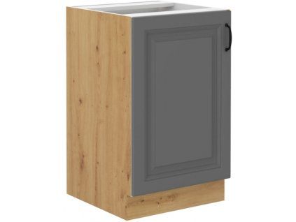 Kuchyňská skříňka Stilo DustGRAR - dolní 50 ZL 1F dřezová, Dust Grey + Artisan