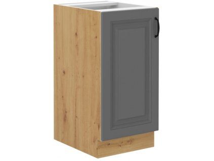 Kuchyňská skříňka Stilo DustGRAR - dolní 40 D 1F, Dust Grey + Artisan