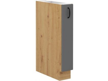 Kuchyňská skříňka Stilo DustGRAR - dolní 15 D Cargo, Dust Grey + Artisan