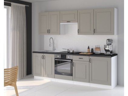 Kuchyňská linka Stilo ClayGRWH - Sestava 6, Clay Grey + bílá