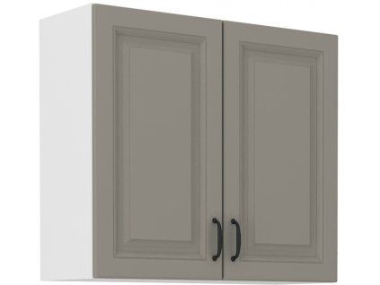 Kuchyňská skříňka Stilo ClayGRWH - horní 80 G-72 2F, Clay Grey + bílá