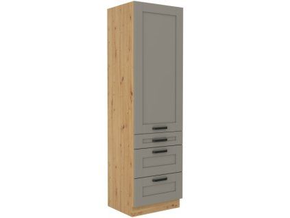 Kuchyňská skříňka Luna ClayGRAR - 60 DKS-210 3S 1F potravinová se šuplíky PREMIUM BOX
