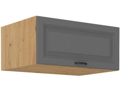 Kuchyňská skříňka Stilo DustGRAR - horní výklop 80 NAGU-36 1F, Dust Grey + Artisan