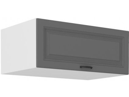 Kuchyňská skříňka Stilo DustGRWH - horní výklop 80 NAGU - 36 1F, Dust Grey + bílá
