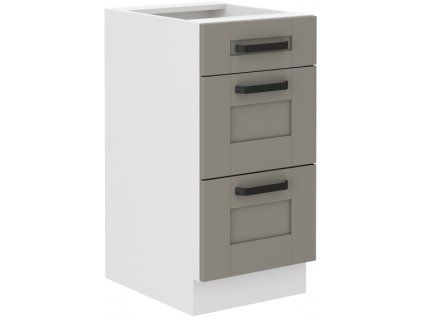 Kuchyňská skříňka Luna ClayGRWH - dolní 40 D 3S šuplíková PREMIUM BOX