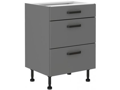Kuchyňská skříňka Nessa/ANT - dolní 60 D 3S šuplíková PREMIUM BOX