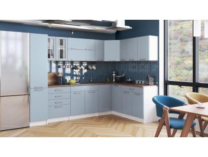 Rohová kuchyňská linka Antonie denim MAT