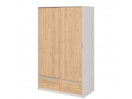 Skříň Lincoln 2D2S bílá/jackson hickory