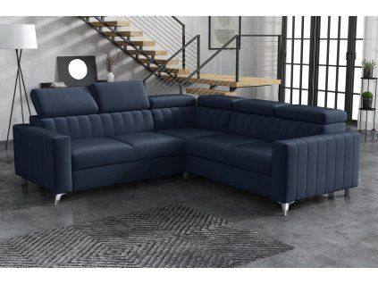Sedací souprava Mildred Premium II tmavě modrá