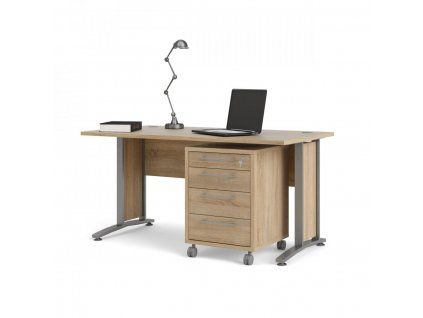 Psací stůl Office 80400/35 dub sonoma/silver grey