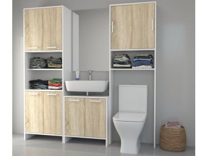 MELA II SZAFKA WYSOKA 4F, SZAFKA POD UMYWALKĘ, SZAFKA WYSOKA 2F