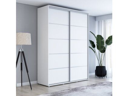 Šatní skříň Zuza plus - šířka 200 cm, hloubka 45 cm, výška 242 cm