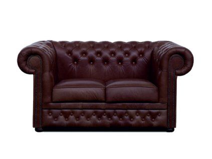 Pohovka Chesterfield Lord 2 kůže hnědá