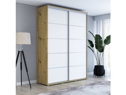Šatní skříň Baryla plus - šířka 180 cm, výška 220 cm, hloubka 61 cm