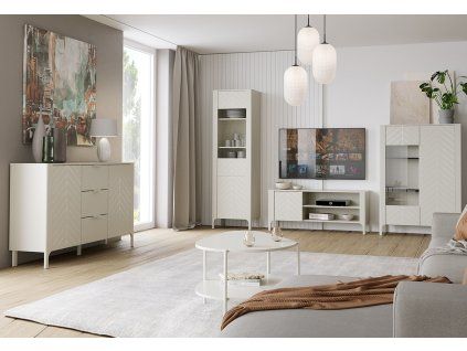 str zestaw 2 malumi komoda rtv szafa witryna stolik kawowy nozkach elegancka nowo IbIJhGF