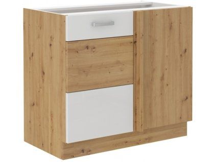 Kuchyňská skříňka Artisan bílý lesk - dolní rohová maskovnice 105 ND 1F