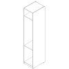 Šatní skříň 1D 45 Soreno pravá šířka 45 cm výška 237 cm