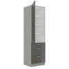 Kuchyňská skříňka Grey - 60 DKS-210 3S 1F potravinová se šuplíky PREMIUM BOX