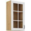 Kuchyňská skříňka Stilo WHAR - horní vitrína 40 GS-90 1F, bílá + Artisan