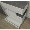 Komoda Sigma SI 11 (bílý lux + beton) - SKLADEM 1 ks