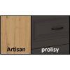 Kuchyňská linka Stilo GRAR grafit + Artisan - Sestava 1