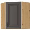 Kuchyňská skříňka Stilo GRAR - horní rohová 60x60 GN-72 1F (45°), grafit + Artisan