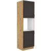Kuchyňská skříňka Stilo GRAR - 60 DP-210 2F sloupek se zabudovanou troubou, dvířka, grafit + Artisan