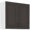 Kuchyňská skříňka Stilo GRWH - horní 80 G-72 2F, grafit + bílá