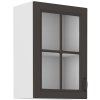 Kuchyňská skříňka Stilo GRWH - horní vitrína 40 GS-72 1F, grafit + bílá