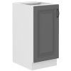 Kuchyňská skříňka Stilo DustGRWH - dolní 40 D 1F, Dust Grey + bílá