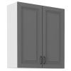 Kuchyňská skříňka Stilo DustGRWH - horní 80 G-90 2F, Dust Grey + bílá