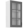 Kuchyňská skříňka Stilo DustGRWH - horní vitrína 40 GS-90 1F, Dust Grey + bílá