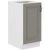 Kuchyňská skříňka Stilo ClayGRWH - dolní 40 D 1F, Clay Grey + bílá