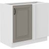 Kuchyňská skříňka Stilo ClayGRWH - dolní rohová maskovnice 105 ND 1F, Clay Grey + bílá
