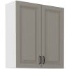 Kuchyňská skříňka Stilo ClayGRWH - horní 80 G-90 2F, Clay Grey + bílá