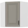Kuchyňská skříňka Stilo ClayGRWH - horní rohová 60x60 GN-72 1F (45°), Clay Grey + bílá